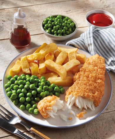 Cod Chips and Peas 400g